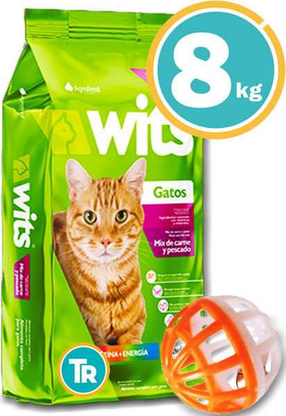 Imagen de WITS Gato Adulto 8kg + Pelota