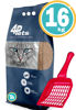 Imagen de SANITARIO GRANULADO 4PETS CON CARBON ACTIVADO 16KG + Pala