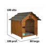 Imagen de CASILLA MADERA GIGANTE 80 X 100 X 100 + 80 KG