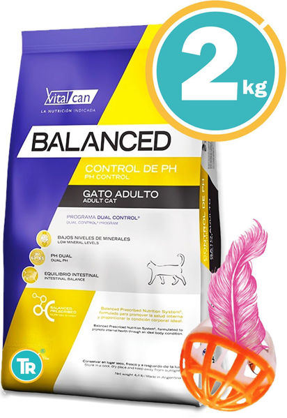 Imagen de BALANCED Gato Control PH Urinario 2kg + Pelota