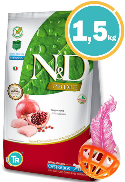 Imagen de NYD Prime Feline Gato Castrado 1.5 kg + Pelota