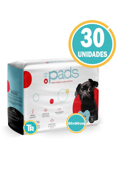 Imagen de Pañal Tapete Dr Pads  60x60CM - 30 Unidades