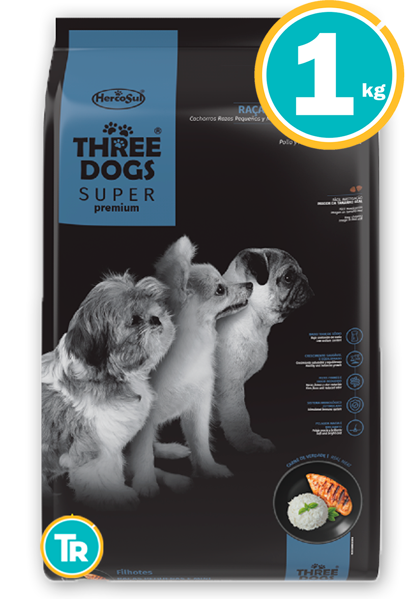 Imagen de THREE DOGS Super Premium Perro Cachorro RP 1kg Pollo y Arroz