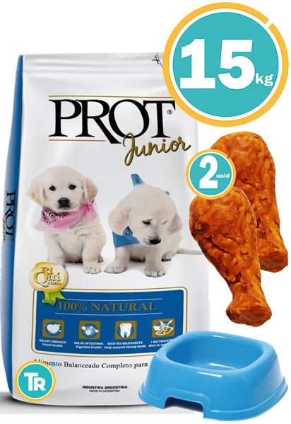 Imagen de PROT 27 Perro Cachorros 15kg + Patas de pollo