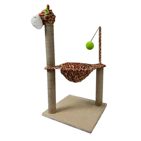 Imagen de Rascador + Cama para gatos Animales  KP-243