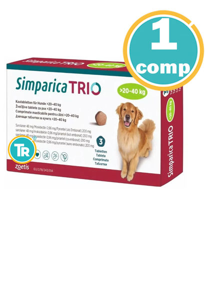 Imagen de SIMPARICA TRIO 48 mg 20 a 40 kg 1 comprimido