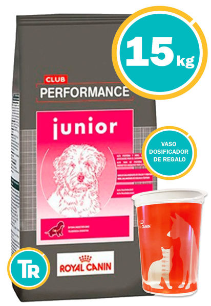 Imagen de ROYAL CANIN Club Perfomance Junior 15kg + Vaso