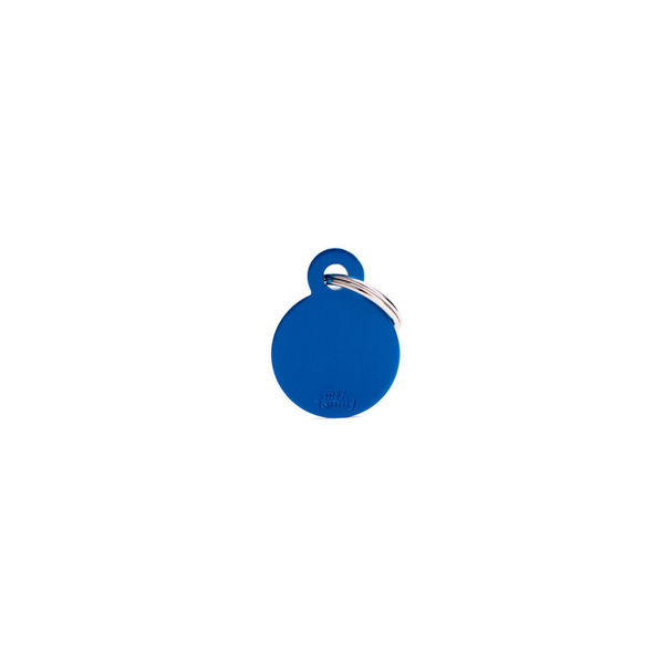 Imagen de Chapita Identificatoria Circulo Azul Chico