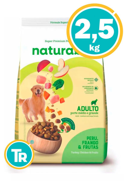 Imagen de NATURALIS Perro Adulto Pavo, Pollo y Frutas 2,5kg