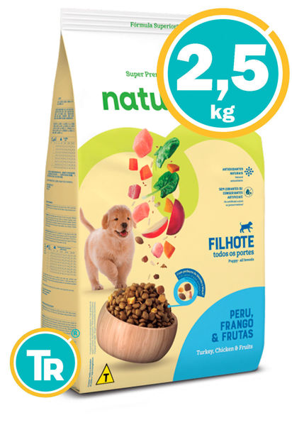Imagen de NATURALIS Perro Cachorro Pavo, Pollo y Frutas 2,5kg