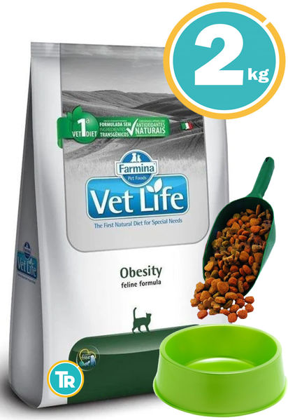 Imagen de VET LIFE Feline Obesity 2 Kg  + Pala + Comedero