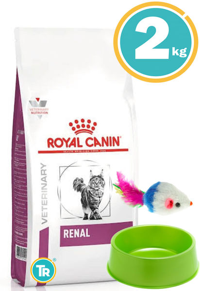 Imagen de ROYAL CANIN Feline Renal 2kg + Ratón + Comedero