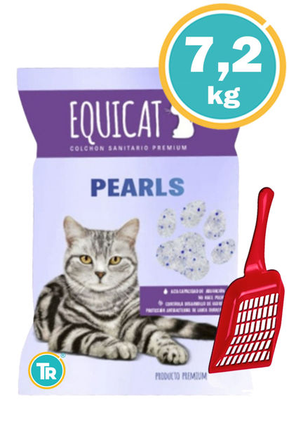 Imagen de SANITARIO EQUICAT SILICA GEL PEARLS 16LT - 7,2KG + Pala