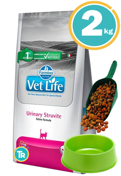 Imagen de VET LIFE Gato Urinary Struvite 2 Kg + Pala + Comedero