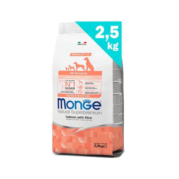 Imagen de MONGE Dog Monoproteina Salmon Cachorro 2.5kg