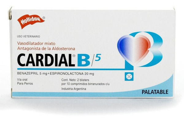Imagen de CARDIAL B X CAJA 20COMP VASODILATADOR MIXTO Y PROTECTOR CARDÍACO
