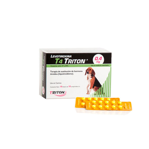 Imagen de LEVOTIROXINA T4 0.4 mg Hipotiroidismo Caninos 10 Comprimidos