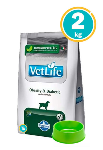 Imagen de VET LIFE Perro Adulto Obesity & Diabetic 2 Kg +  Comedero