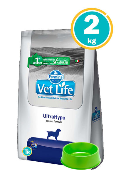 Imagen de VET LIFE Perro Adulto Ultrahipoalergénicos 2 Kg + Comedero