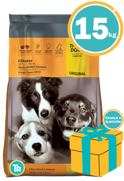 Imagen de Alimento THREE DOGS Familia Original Perro Cachorros Razas Medias 15 kg
