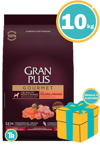 Imagen de GRAN PLUS Alimento Adulto Med/Gra 10kg Salmón y Pollo