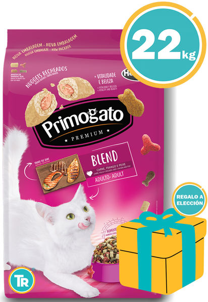 Imagen de Alimento PRIMOGATO Premium Blend 20 + 2kg Carne Pollo y Pescado CARNE POLLO Y PESCADO
