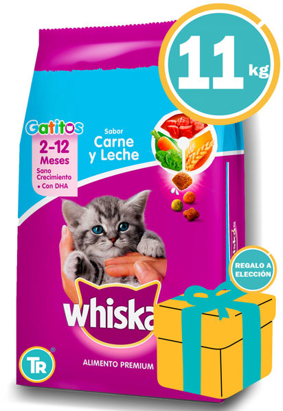 Imagen de Alimento WHISKAS Gatitos Carne y Leche 10 kg + 1kg