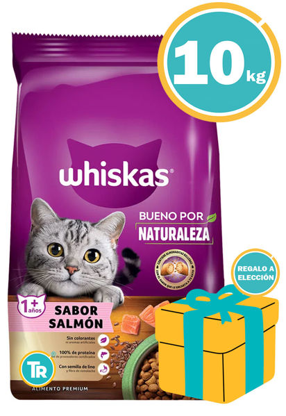 Imagen de Alimento WHISKAS Gato Adulto Salmón 10 Kg
