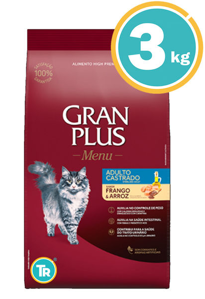 Imagen de GRAN PLUS Gato Adulto Castrado Sabor Pollo 3KG  - OUTLET