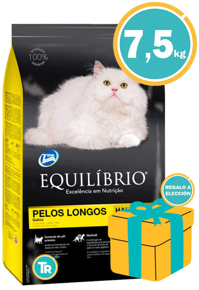 Imagen de EQUILIBRIO Alimento Gatos Adultos Pelo Largo 7,5 kg