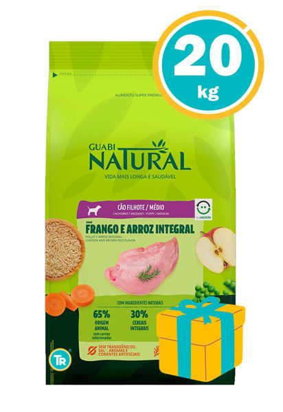 Imagen de GUABI Alimento Perro Cachorro Media 20kg Pollo Y Arroz Integral