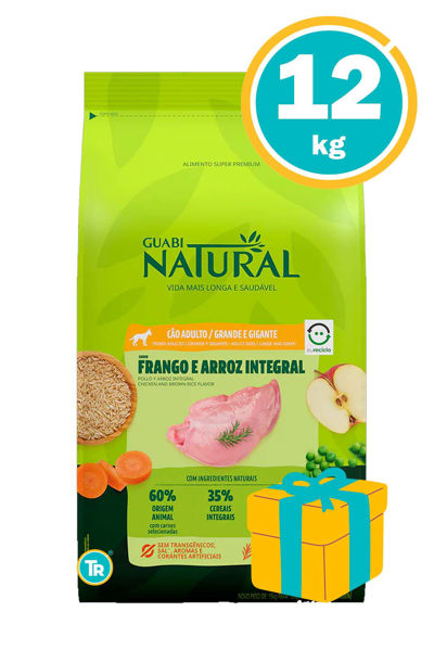Imagen de GUABI Alimento Perro Adulto Raza Grande/Gigante 12kg Pollo y Arroz Integral