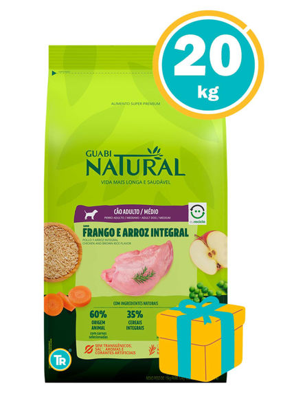 Imagen de GUABI Alimento Perro Adulto Raza Media 20kg Pollo y Arroz Integral