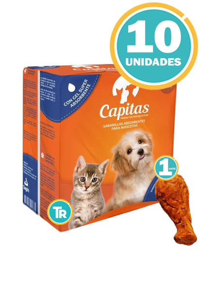 Imagen de Tapete Capitas  10 Unidades 65X77CM + Patas de pollo