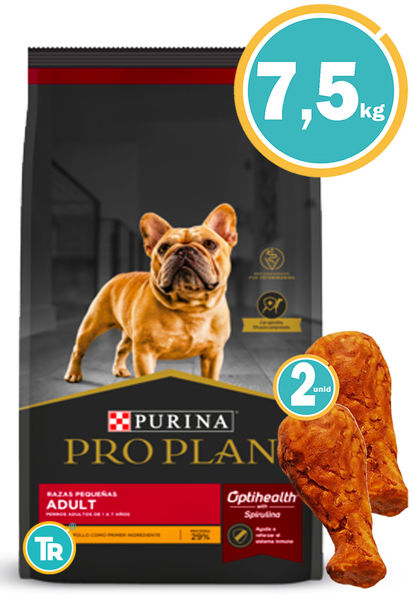 Imagen de PRO PLAN Adulto Raza Pequeña 7,5 Kg + Patas de pollo