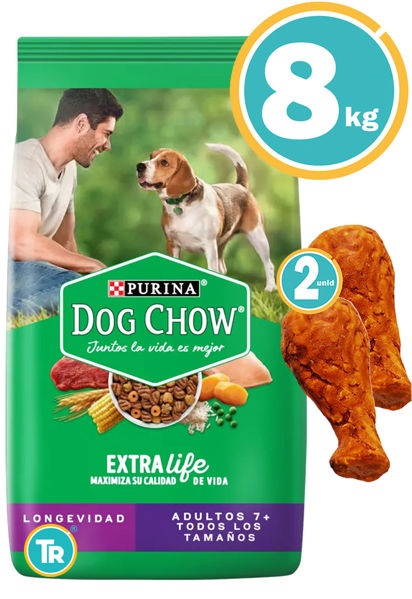 Imagen de DOG CHOW Edad Madura 8kg + Patas de pollo