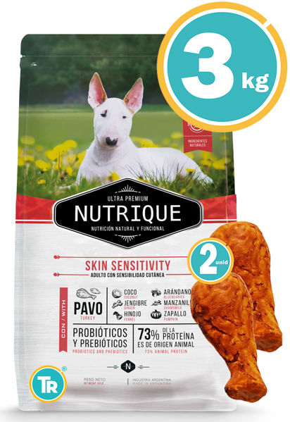 Imagen de Nutrique Perro Sensitive Skin 3 kg + Patas de pollo