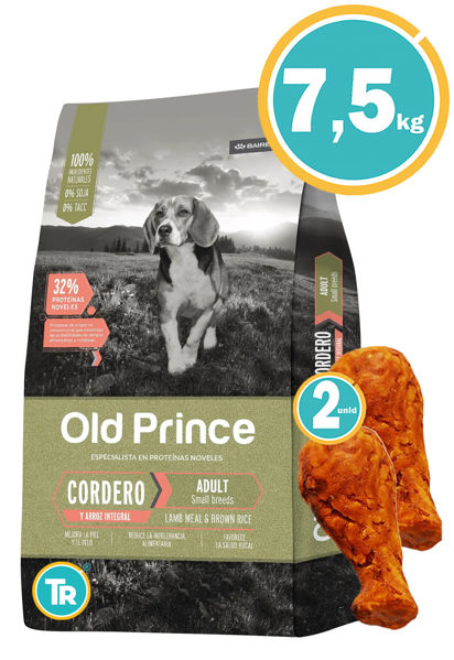 Imagen de OLD PRINCE Novel Cordero Perro Adulto Raza Pequeña 7.5kg + Patas de pollo