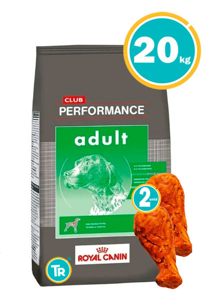 Imagen de ROYAL CANNIN Perro Performance Club Adulto 20 kg + Patas de pollo