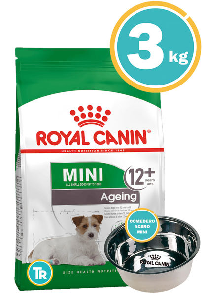 Imagen de ROYAL CANIN Mini Ageing +12 3kg + Comedero