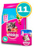 Imagen de Alimento WHISKAS Gatitos Carne y Leche 10 kg + 1kg