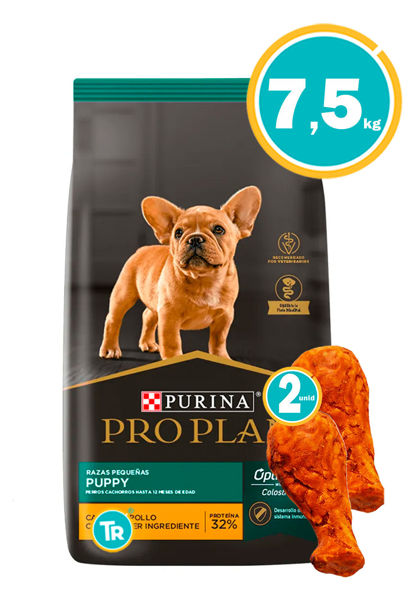 Imagen de PRO PLAN Perro Cachorro Raza Pequeña 7,5 Kg + Patas de pollo