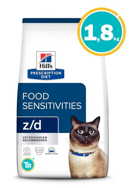 Imagen de Hill's Gato Z/D Sensitive 1.8 kg - TRATAMIENTO PIELES ALERGICAS Y REACCIÓN PROTEICA