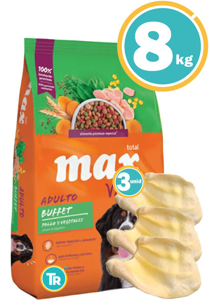 Imagen de MAX Buffet Adulto 8kg + Orejas