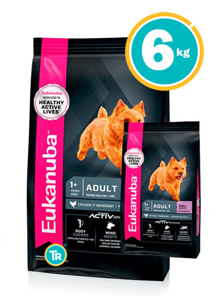 Imagen de PROMO EUKANUBA Adulto Razas Pequeñas 3 Kg X2