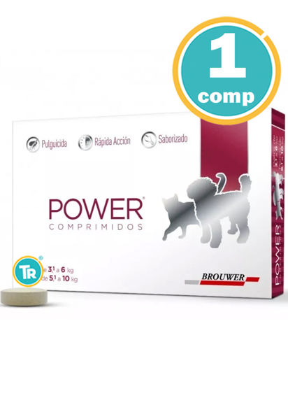 Imagen de ANTIPULGAS POWER COMPRIMIDO GATOS 3-6KG PERRO 5-10KG  300MG