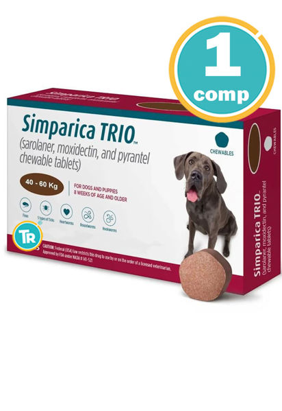 Imagen de SIMPARICA TRIO 72 mg 40 a 60 kg 1 comprimido