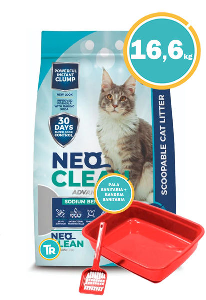 Imagen de SANITARIO NEO CLEAN VARIOS AROMAS 16.6KG + Pala + Bandeja