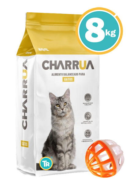 Imagen de CHARRUA Gato Adulto 8 KG + Pelota