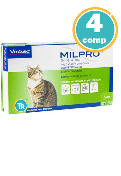 Imagen de ANTIPARASITARIO Gato Adulto + 2kg HPM Virbac x 4 comp.